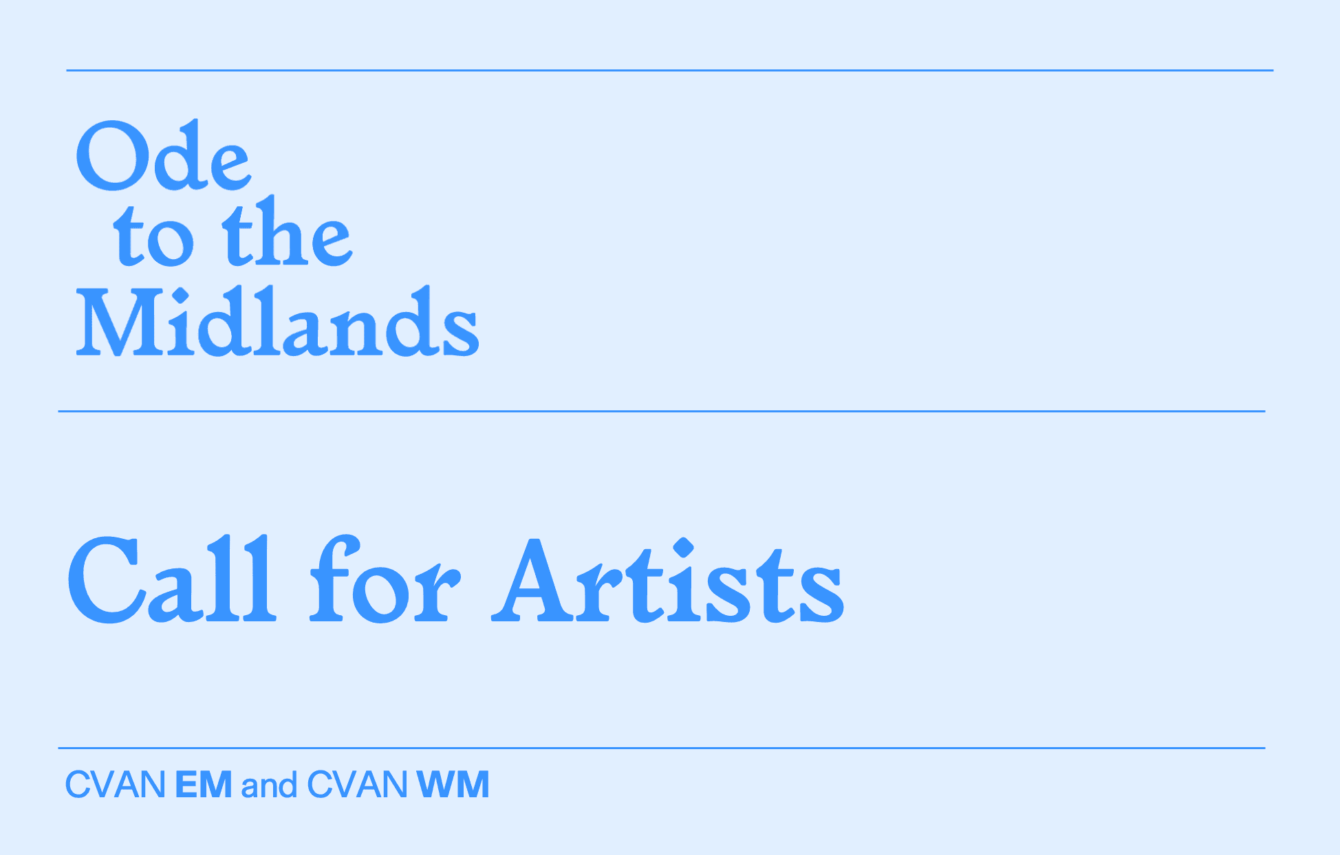 Ode to the Midlands | Call for Artists