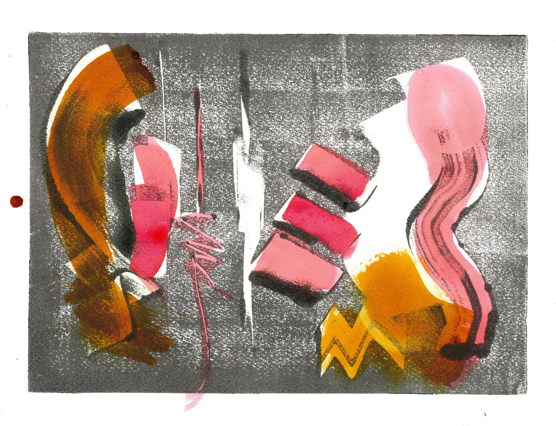 Red Fody and Hammerkop by Lucy Stevens