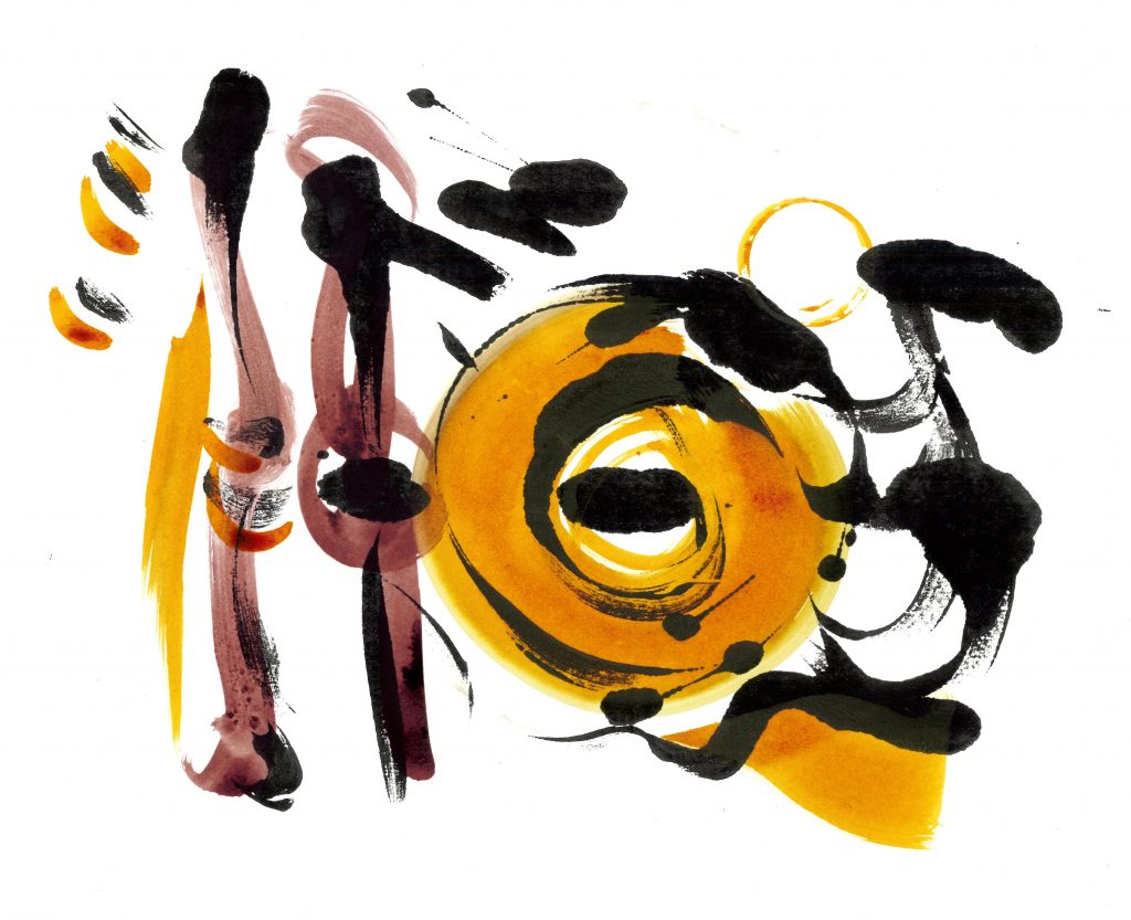 Hammerkop and White-faced Whistling Duck by Lucy Stevens