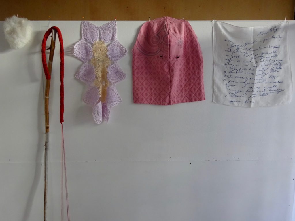 Studio wall – work produced between 1998 to 2019, thinking about connections, overlaps and ways forward