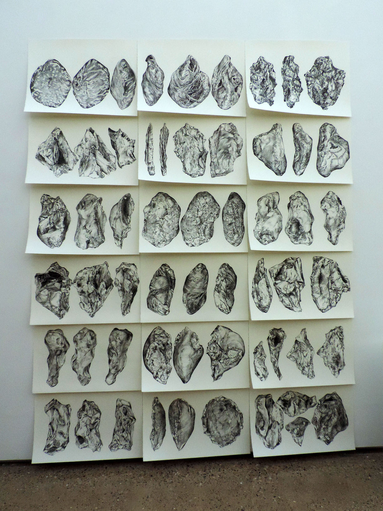 Stones drawings series by Diane Hall