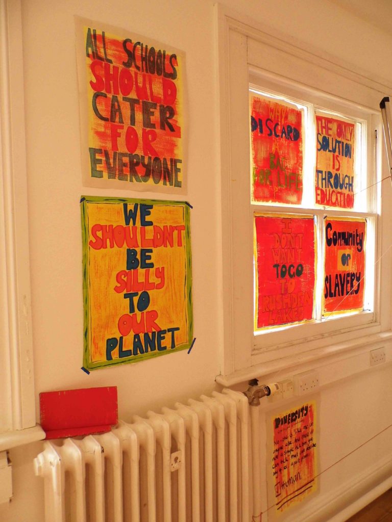 You Can't Shake Hands with a Clenched Fist Installation Close Up