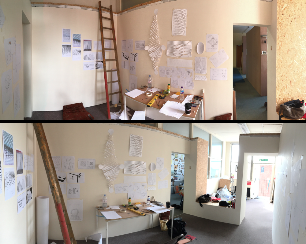 Experiments with laser through-cut birch ply using kerfing cut