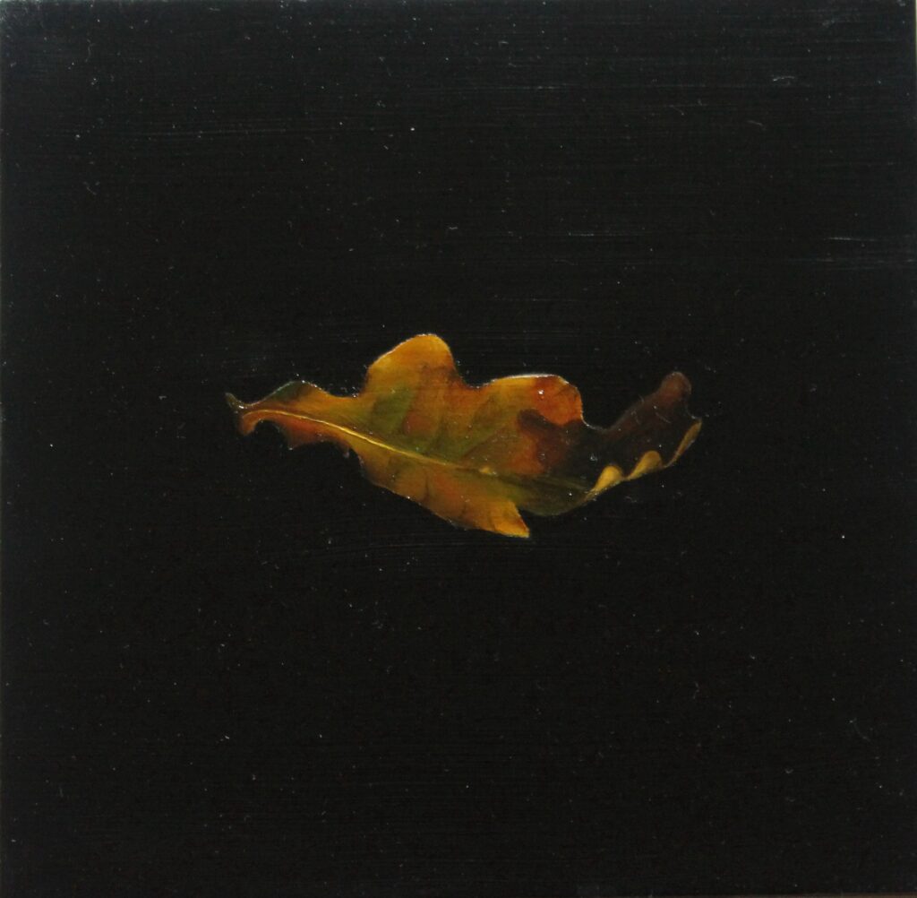 Oak Leaf, oil on board, 2011