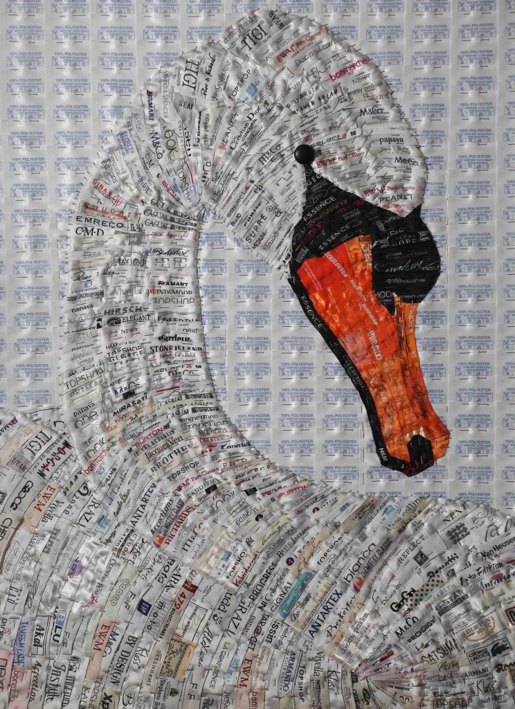 Mute Swan with 5000 used labels