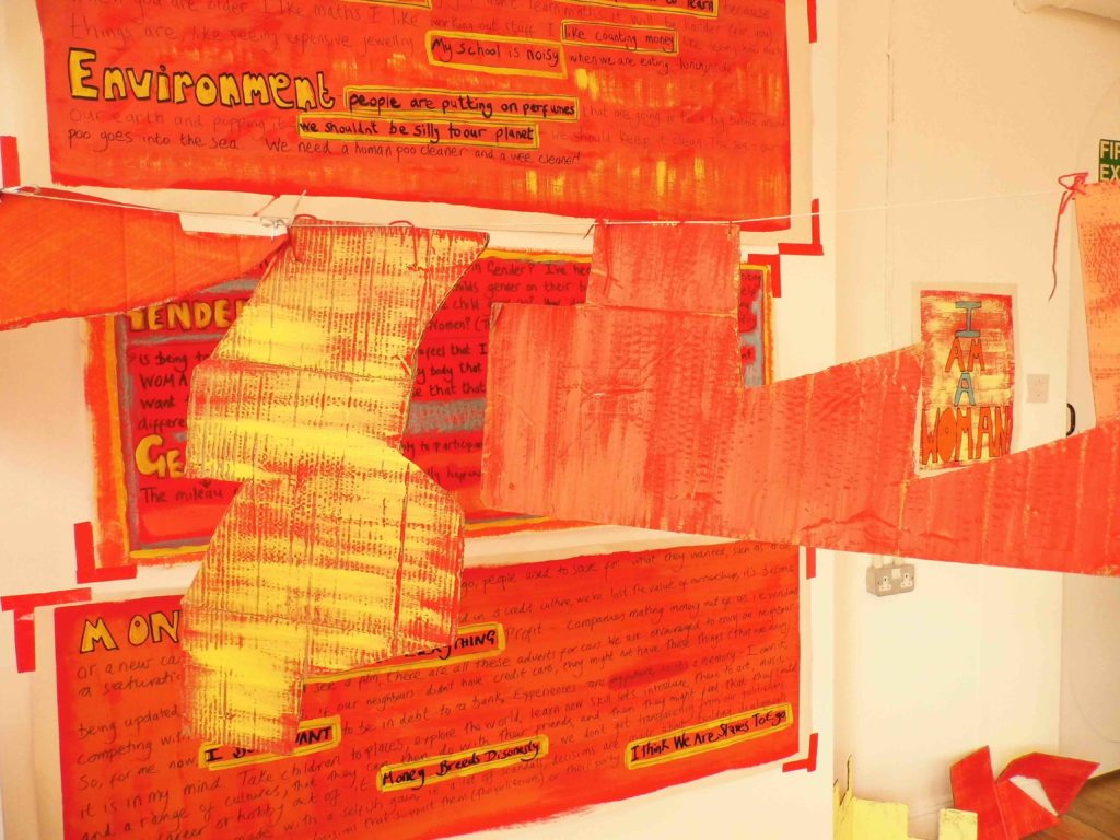 You Can't Shake Hands with a Clenched Fist Installation Close Up