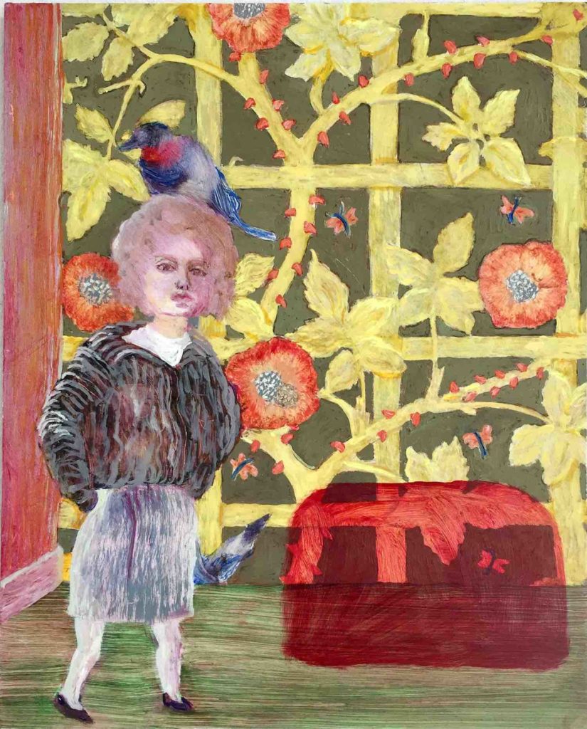 Close to the Chest, Oil on board