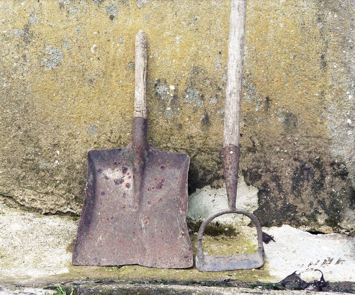 Lesley Farrell, Shovel and Hoe, from the series Boultham Park Gardens, 2011
